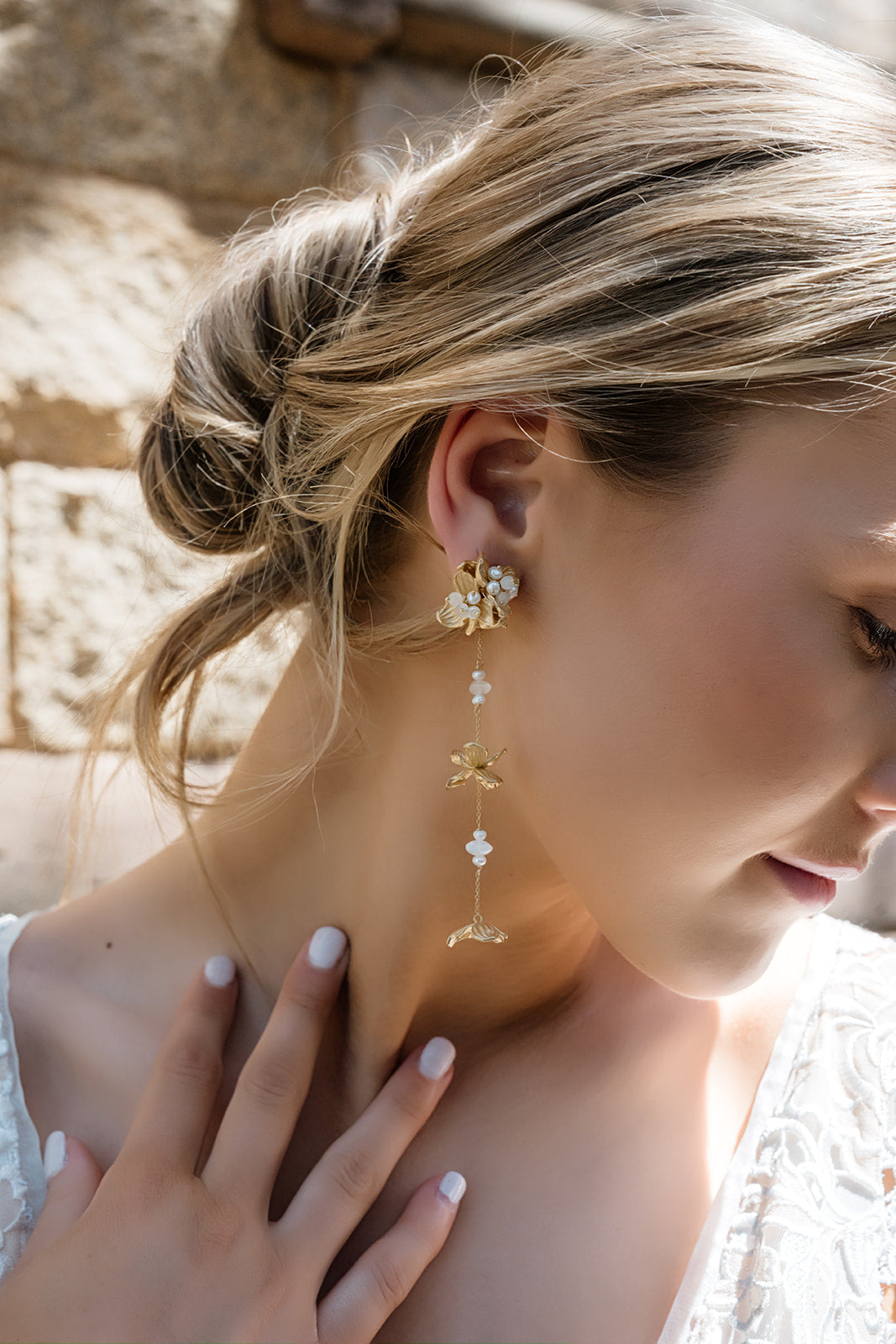 Atelier Pollen & Plume Earrings: Fine Art Bridal Jewellery