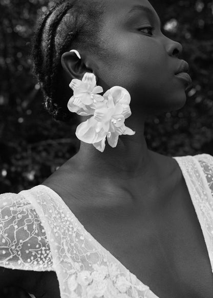 Bloom Pressed Petal Statement Ear Cuff