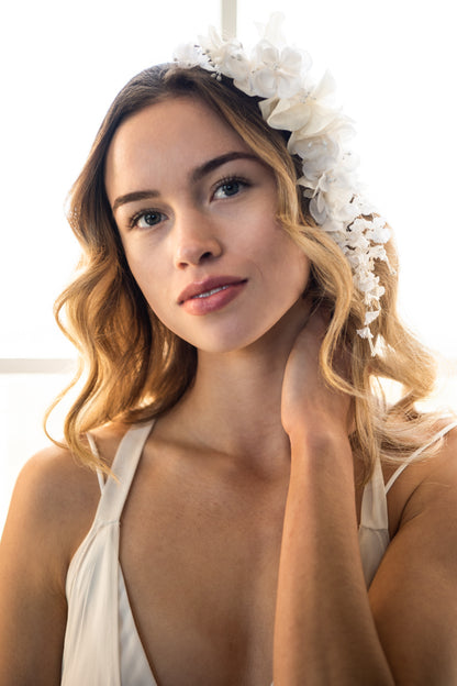 Handmade Camellia Floral Crown by Pollen & Plume