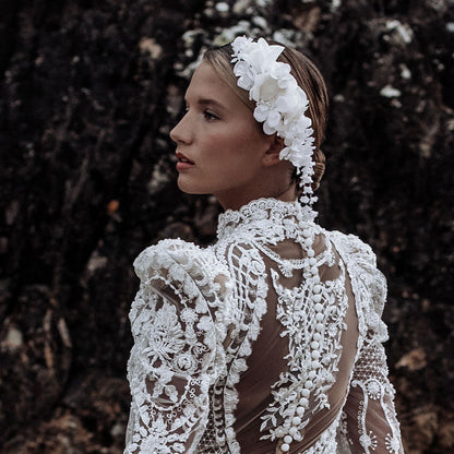 Handmade Camellia Floral Crown by Pollen & Plume